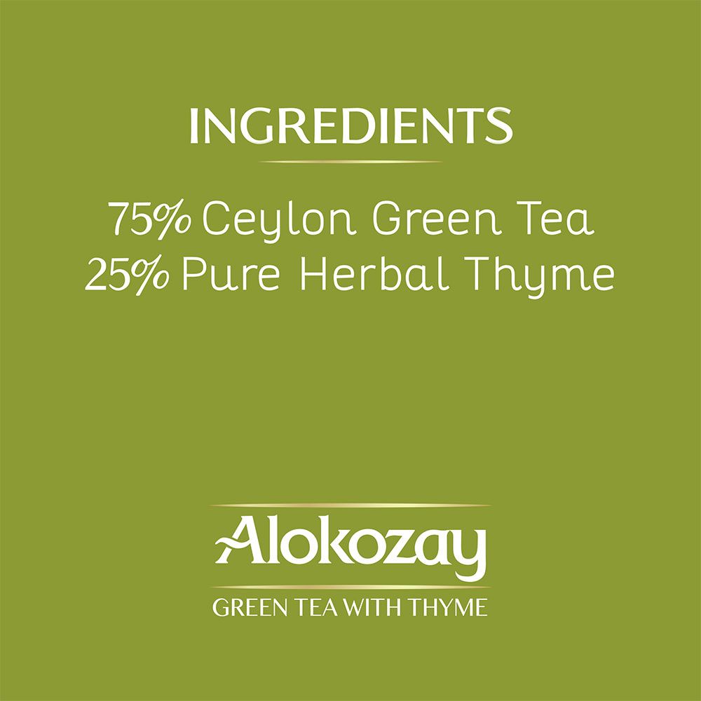 Alokozay Green Tea With Thyme - 25 Tea Bags