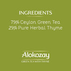 Alokozay Green Tea With Thyme - 25 Tea Bags