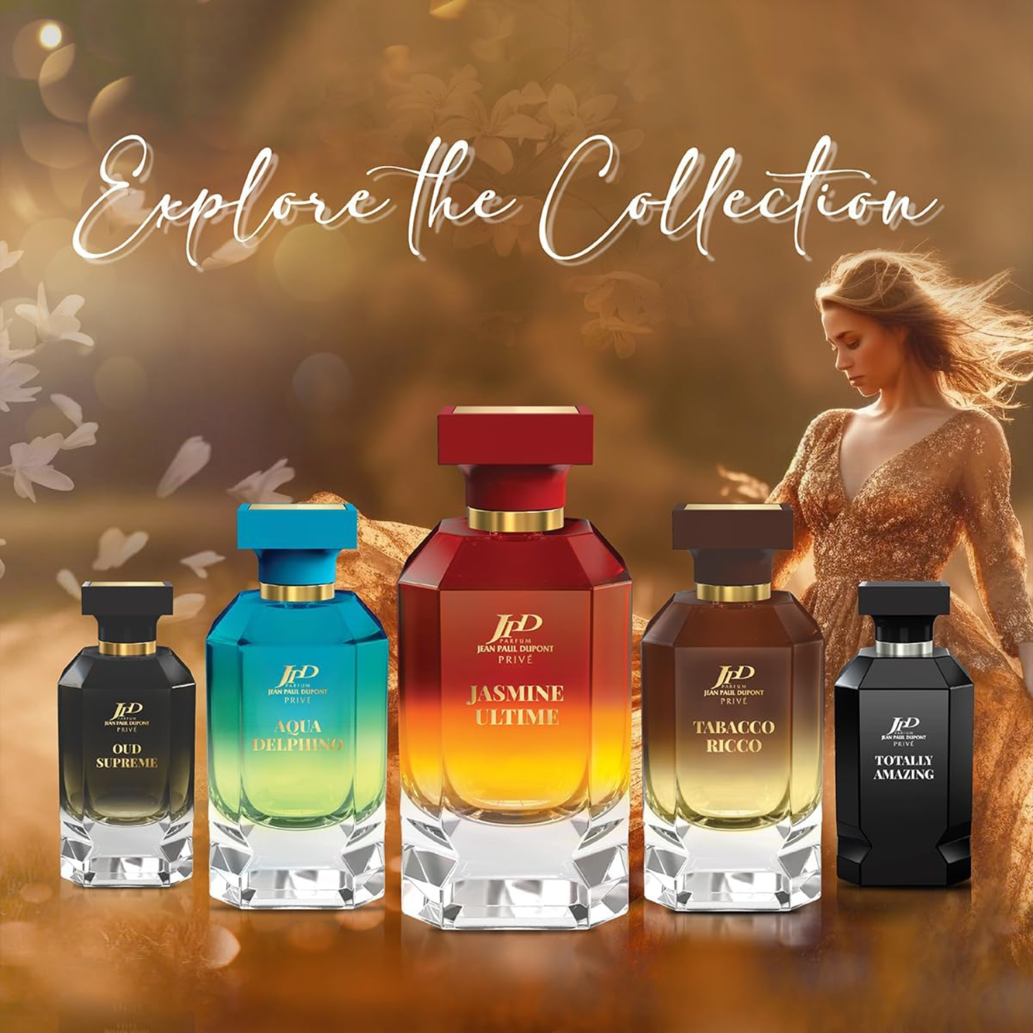 Jean Paul Dupont Privé Jasmine Ultime Eau de Parfum 100 ml | Luxury Floral Jasmine & Vanilla Scent for Men & Women | Premium Fragrance & Ideal Gift for Men & Women