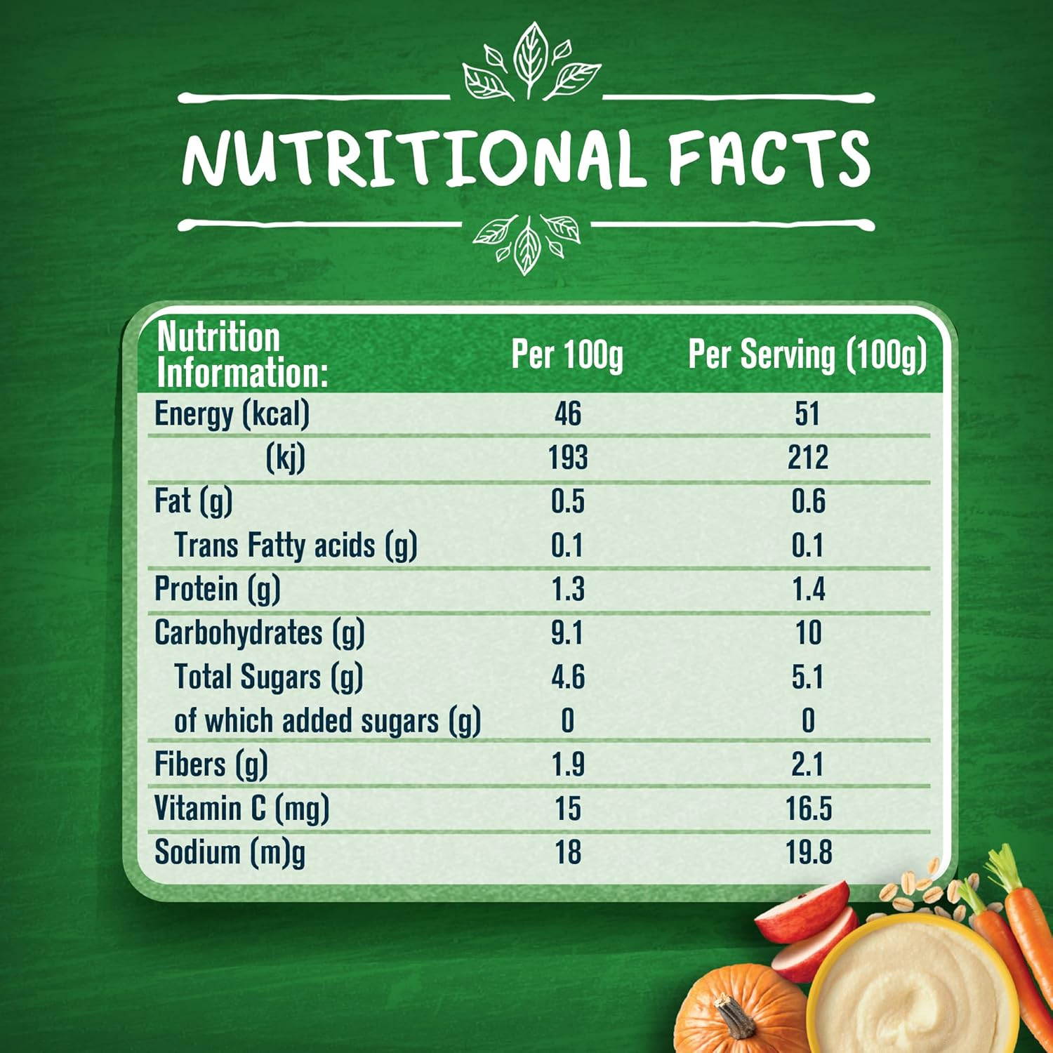 Nestle Gerber Organic For Baby Fruits & Cereals – Apple, Pumpkin, Carrot & Oats 110g, large