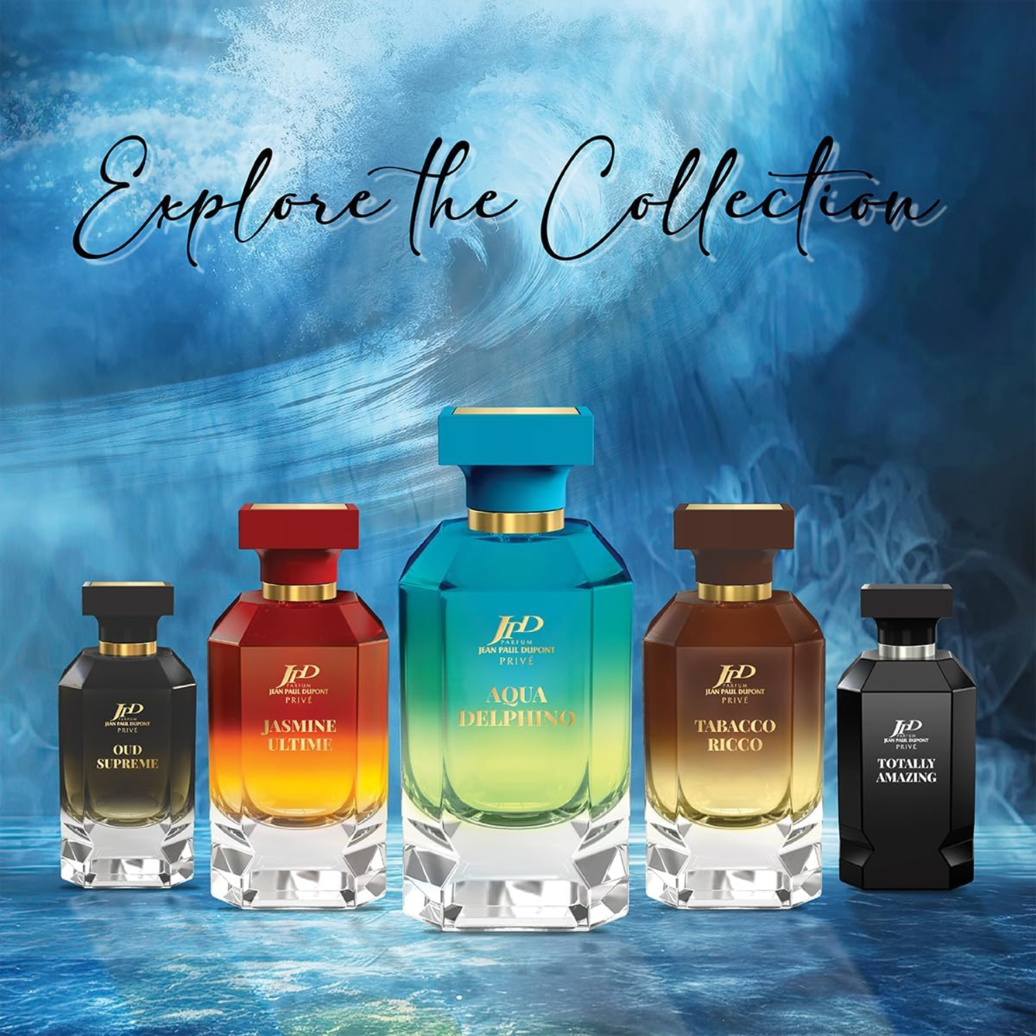 Jean Paul Dupont (JPD) Privé Aqua Delphino - Luxury Perfume for Men and Women - with Citrus, Spicy and Woody notes - Eau de Parfum Unisex 100ml