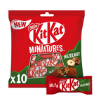 KitKat Nestle Miniatures Crispy Wafer Finger Covered With Hazelnut Chocolate 107g