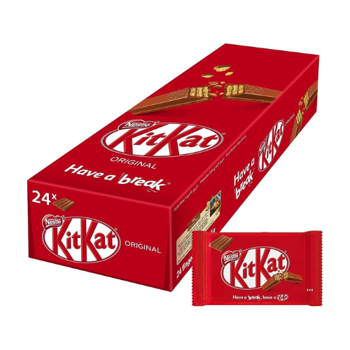 KitKat Nestle 4 Finger Milk Chocolate Wafer Bar 36.5 (24 Bars)