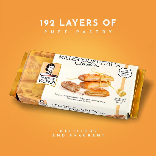 Vicenzi Matiled Vicenzi Millefoglie D'Italia Puff Pastry Sticks With Butter 125g