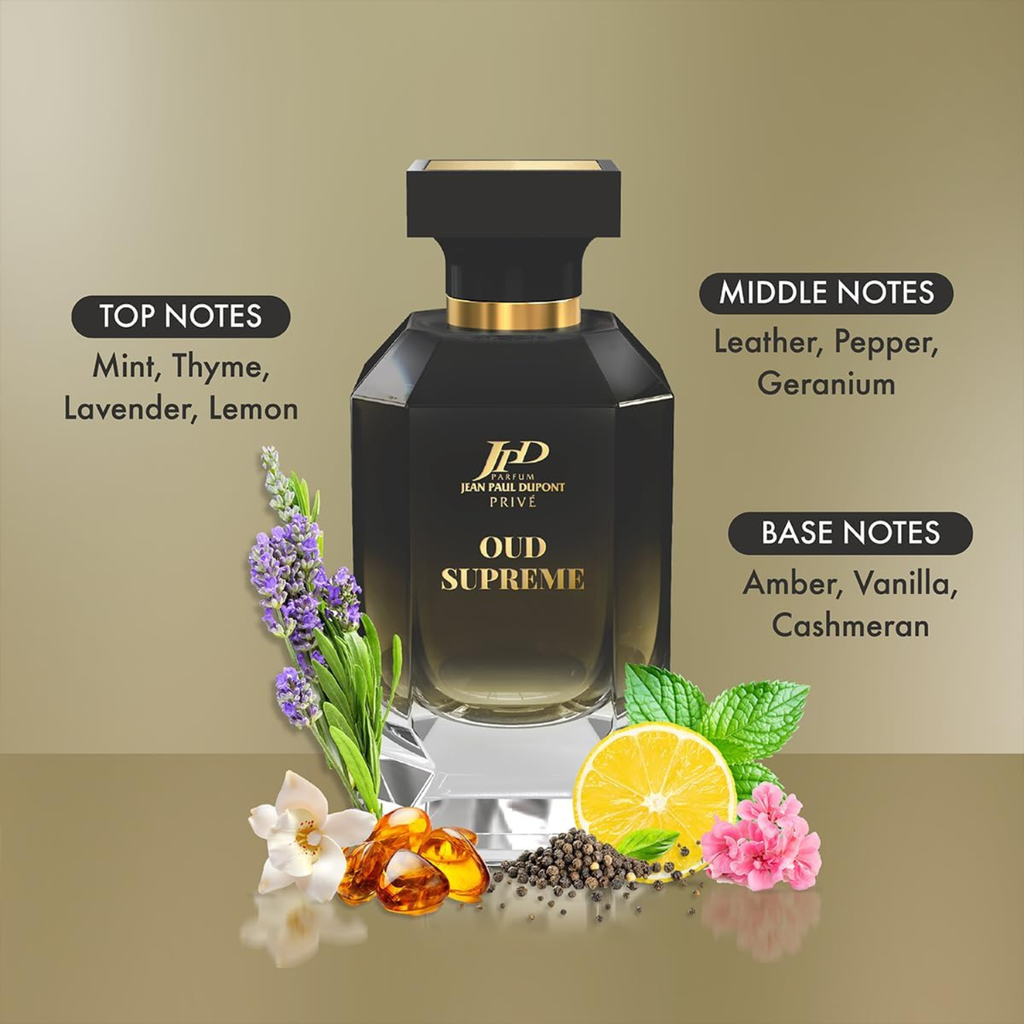 Jean Paul Dupont (JPD) Privé Oud Supreme- Luxury Perfume for Men and Women - with Aromatic, Woody and Oriental - Eau de Parfum Unisex 100ml