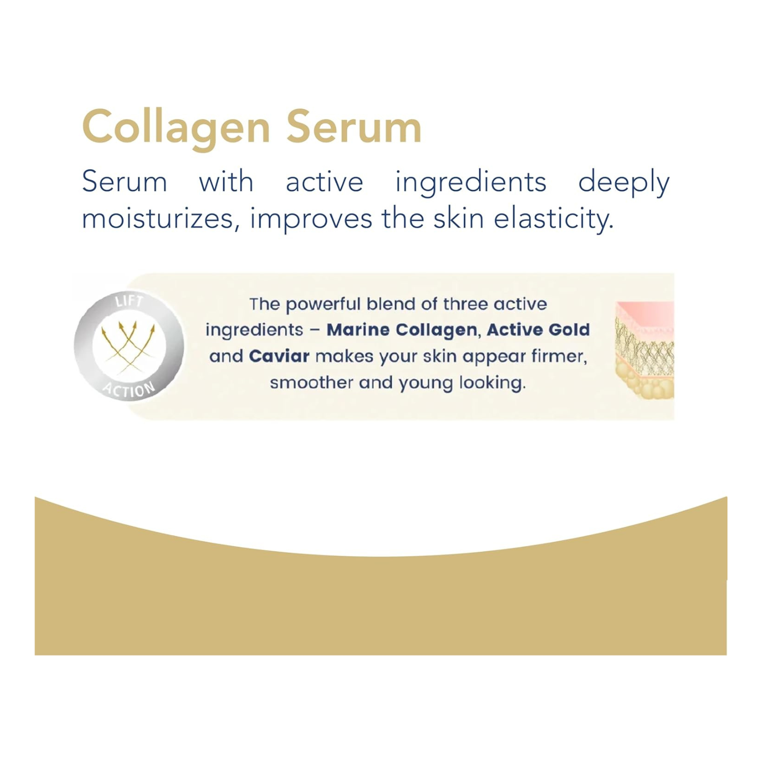 Novaclear Collagen Serum – Anti-Wrinkle Face Serum with Marine Collagen, Gold, Hyaluronic Acid, Retinol & Vitamin C – Improves Skin Firmness, Elasticity & Radiance – For All Skin Types – 30 ML