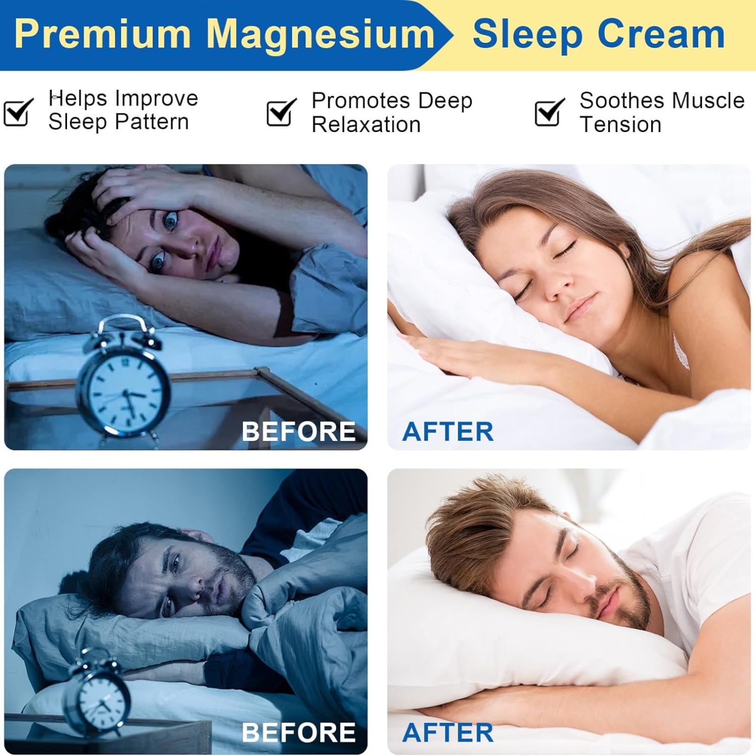 ALIVER Pure Magnesium Cream 90g, Magnesium Oil Cream for Sleep and Feet, Restless Legs,Body Relaxation,Magnesium Topical Lotion Butter Soothes Muscle Tension