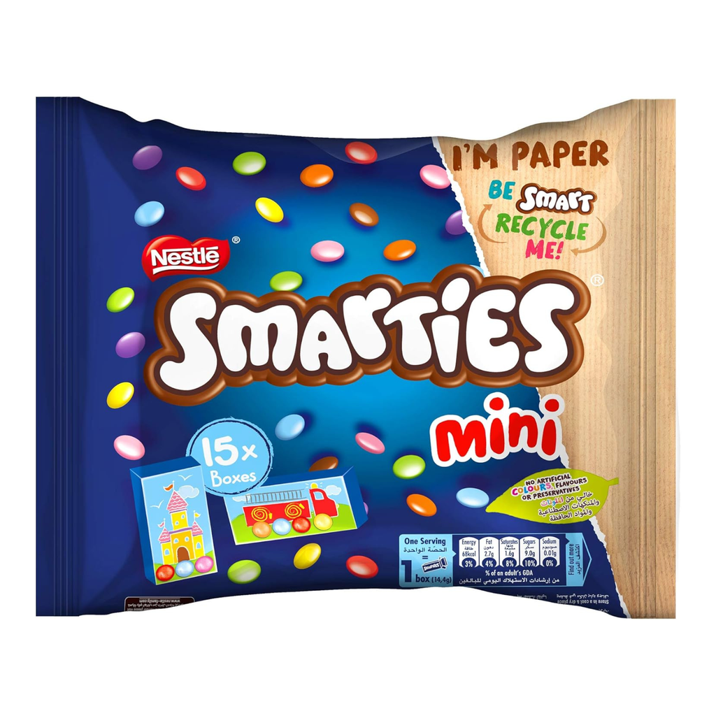 Nestle Smarties Mini Packet, 216g