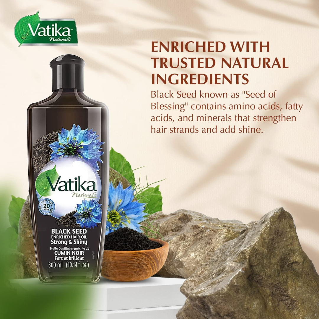 Vatika Naturals Blackseed Enriched Oil, 300 Ml