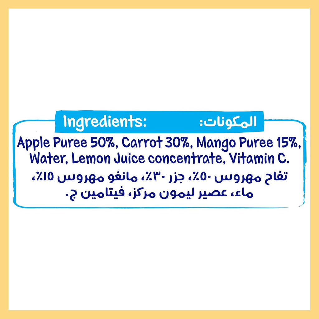 Cerelac Nestle Cerelac Fruits & Vegetables Puree Pouch Apple Carrot Mango 90g