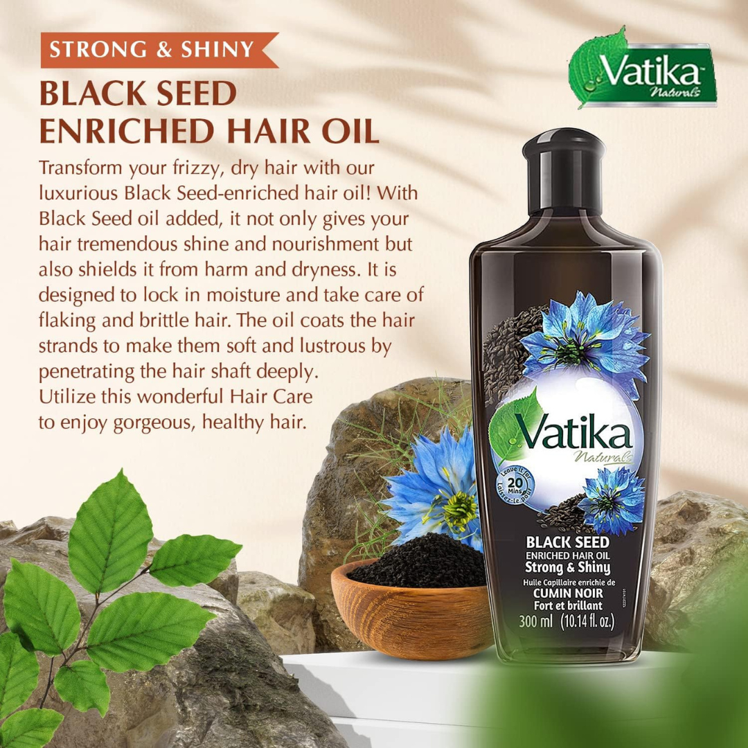Vatika Naturals Blackseed Enriched Oil, 300 Ml