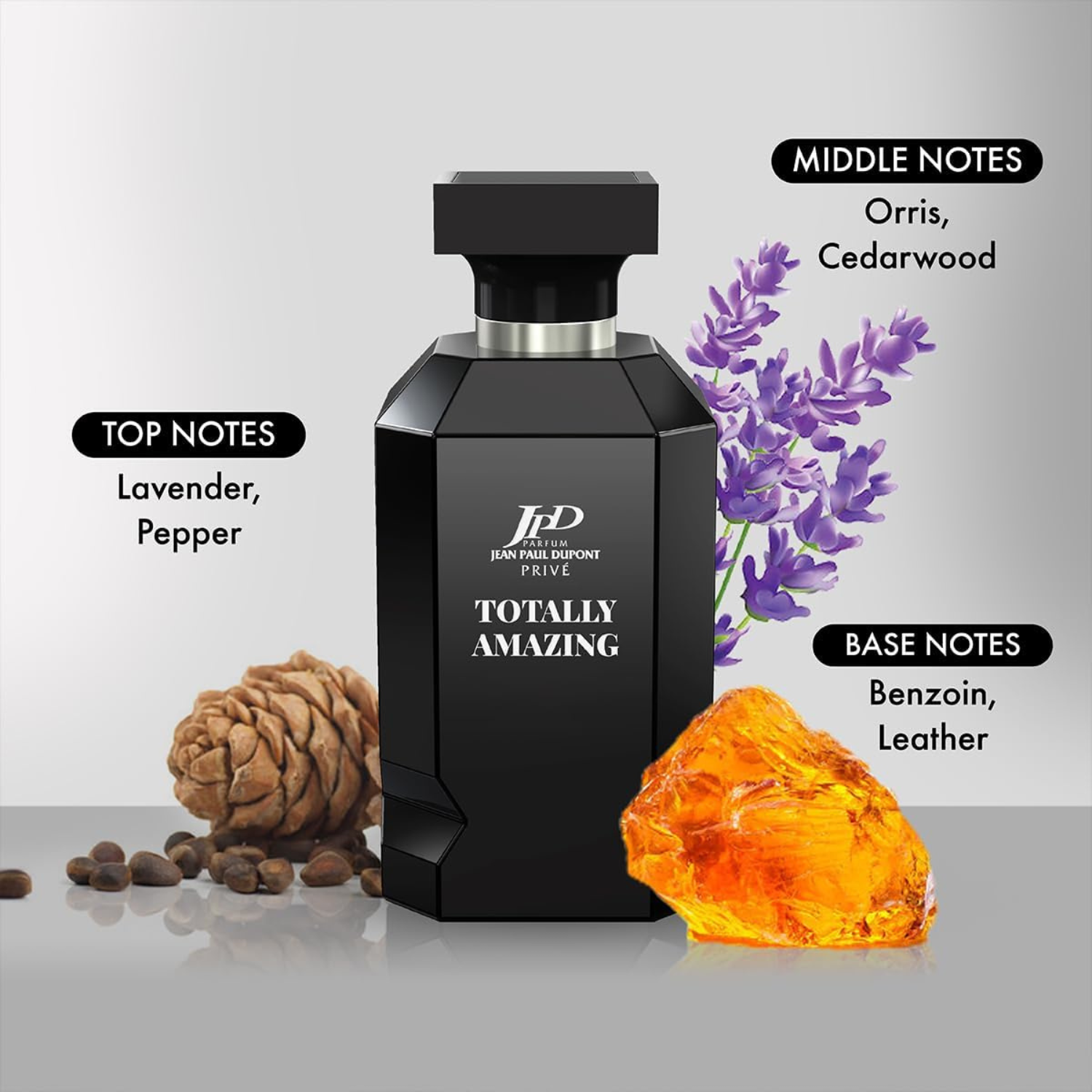 Jean Paul Dupont (JPD) Privé Totally Amazing - Luxury Perfume for Men and Women - with Spicy, Woody and Oriental notes - Eau de Parfum Unisex 100ml