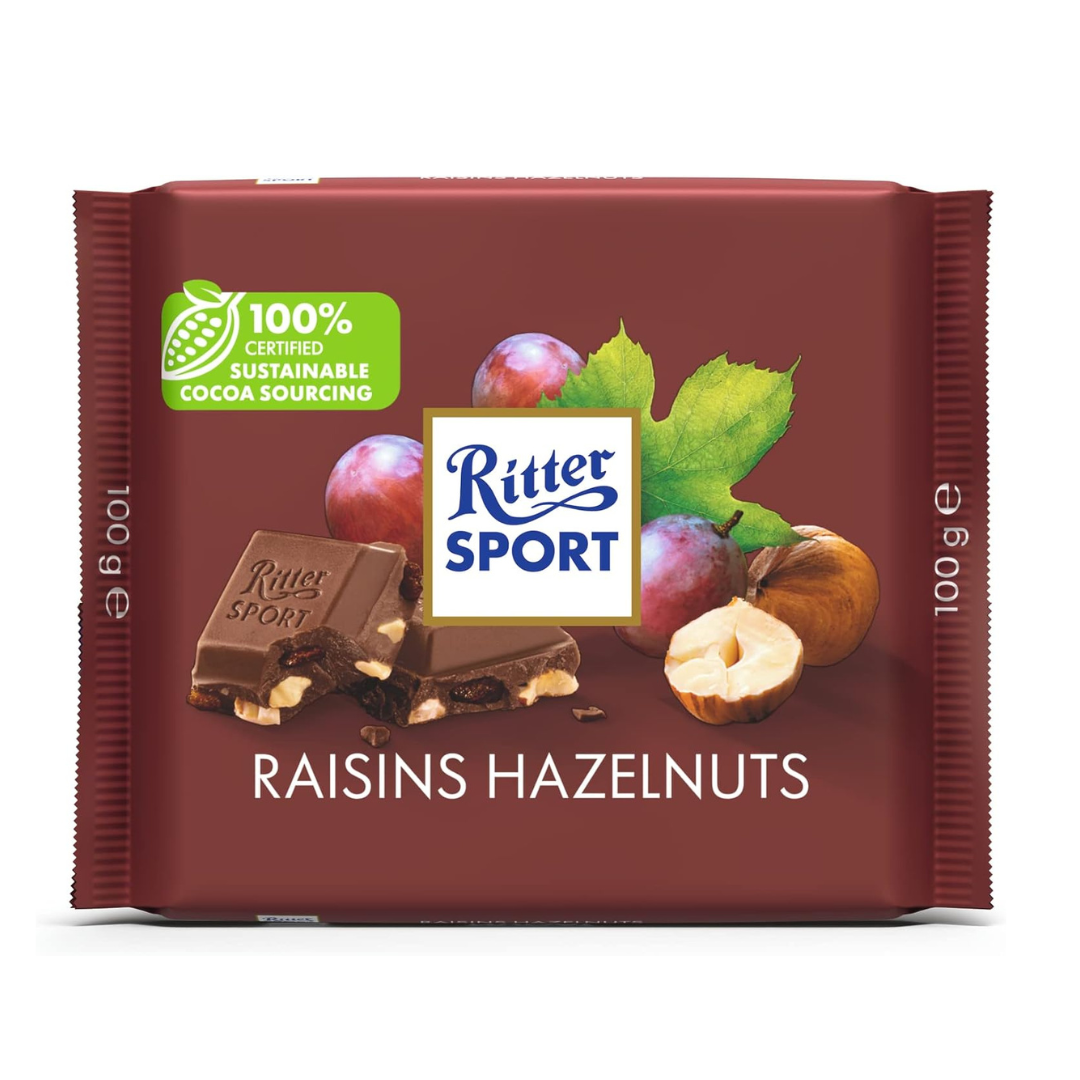 Ritter Sport Raisins Hazelnut Chocolate 100g