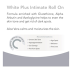 Novaclear Gluta White Plus Intimate Roll-On – Brightening Deodorant for Sensitive Areas with Glutathione, Alpha Arbutin & Aloe Vera – Gently Evens Skin Tone & Reduces Dark Spots – 50 ML