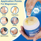ALIVER Pure Magnesium Cream 90g, Magnesium Oil Cream for Sleep and Feet, Restless Legs,Body Relaxation,Magnesium Topical Lotion Butter Soothes Muscle Tension