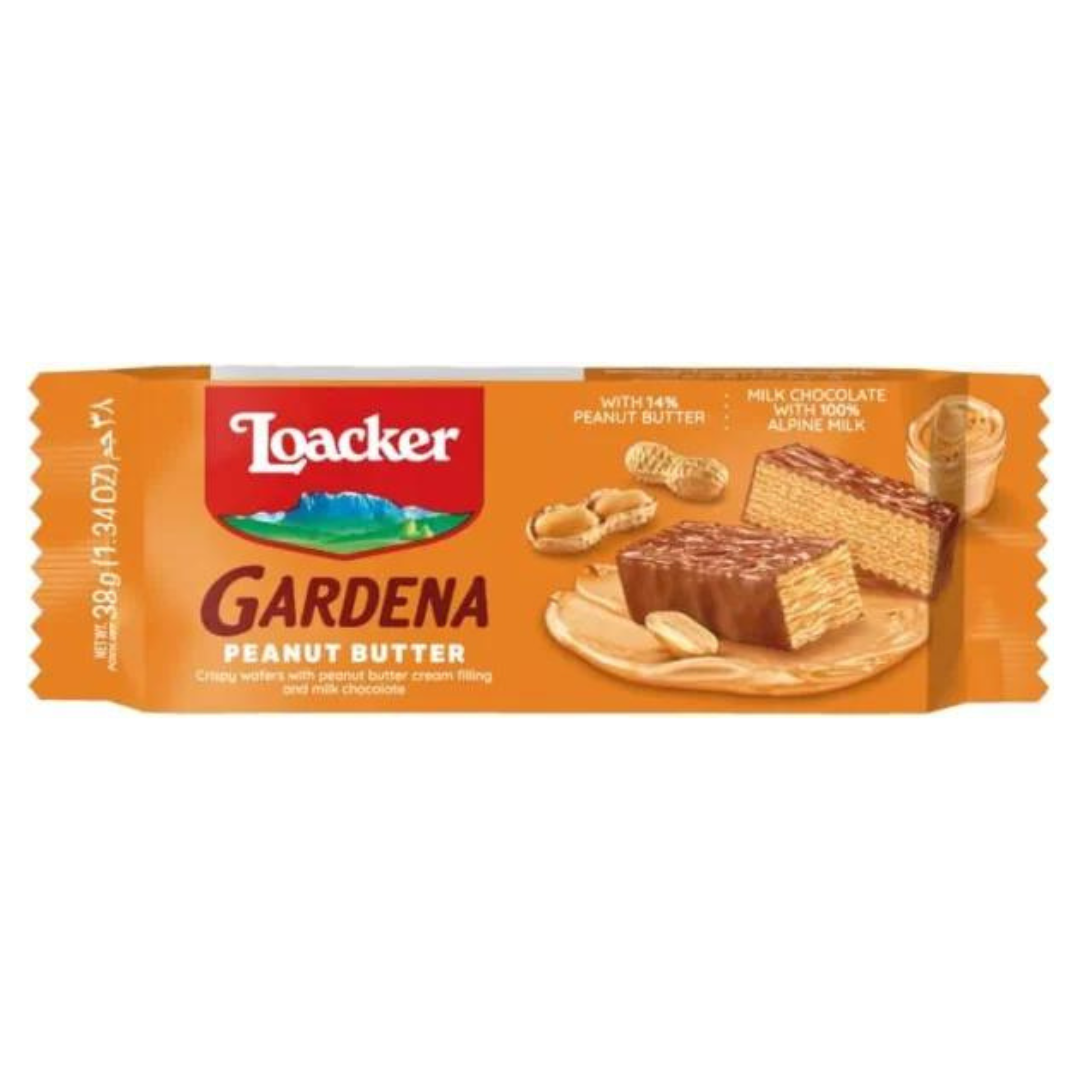 Loacker Gardena Peanut Butter 38 grams, Brown