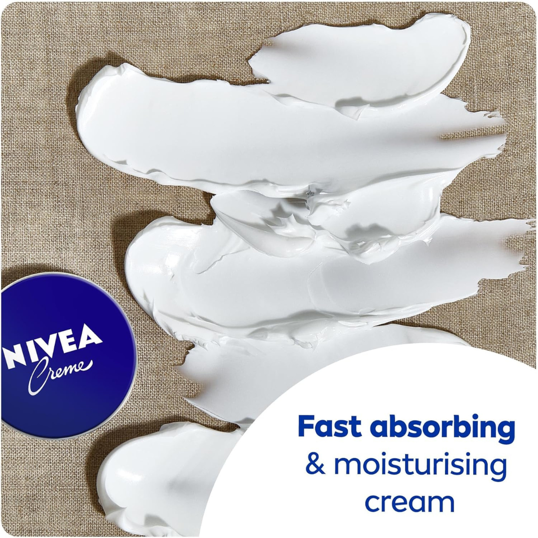 NIVEA Creme Tin Moisturizing Cream, Provides Intensive Protective Care for Soft and Supple Skin, Ideal for Daily Use as a Face, Hand, or Body, 150ml