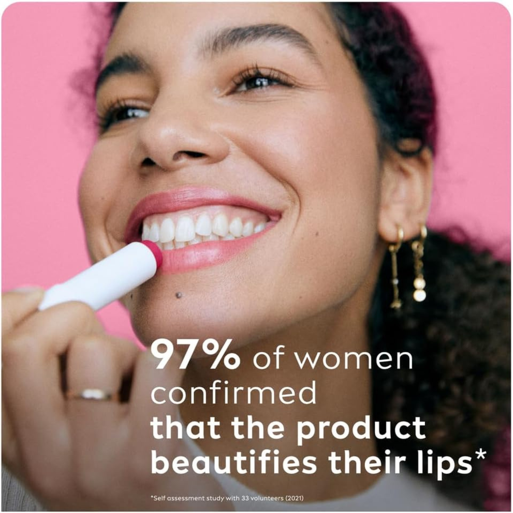 Labello Cherry Shine Lip Balm, 24H Melt-In Moisture, with Shea Butter and Natural Oils Enriched with Vitamins, with Natural Ingredients, Mineral Oil Free, Vegan, 4.8g
