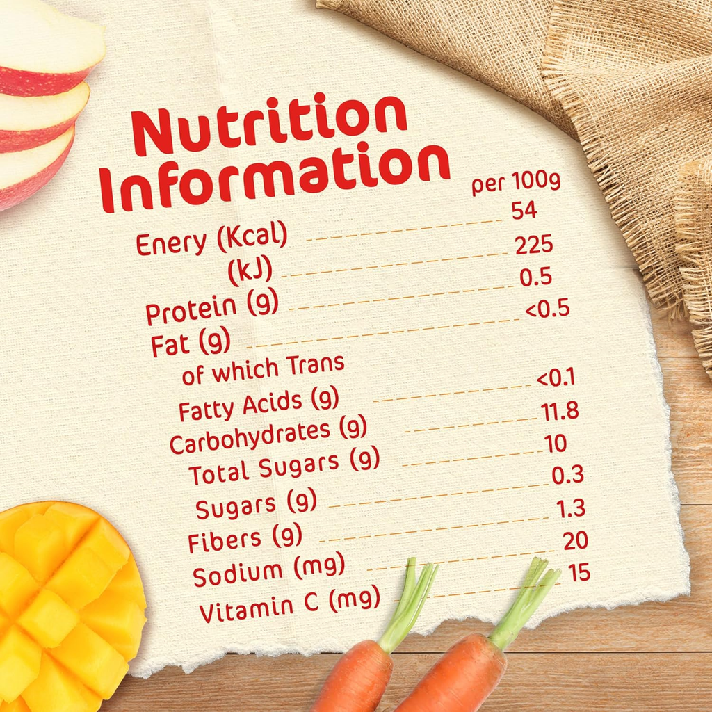 CERELAC Nestle Fruits & Vegetables Puree Pouch Apple Carrot Mango 90g, Pack of 4