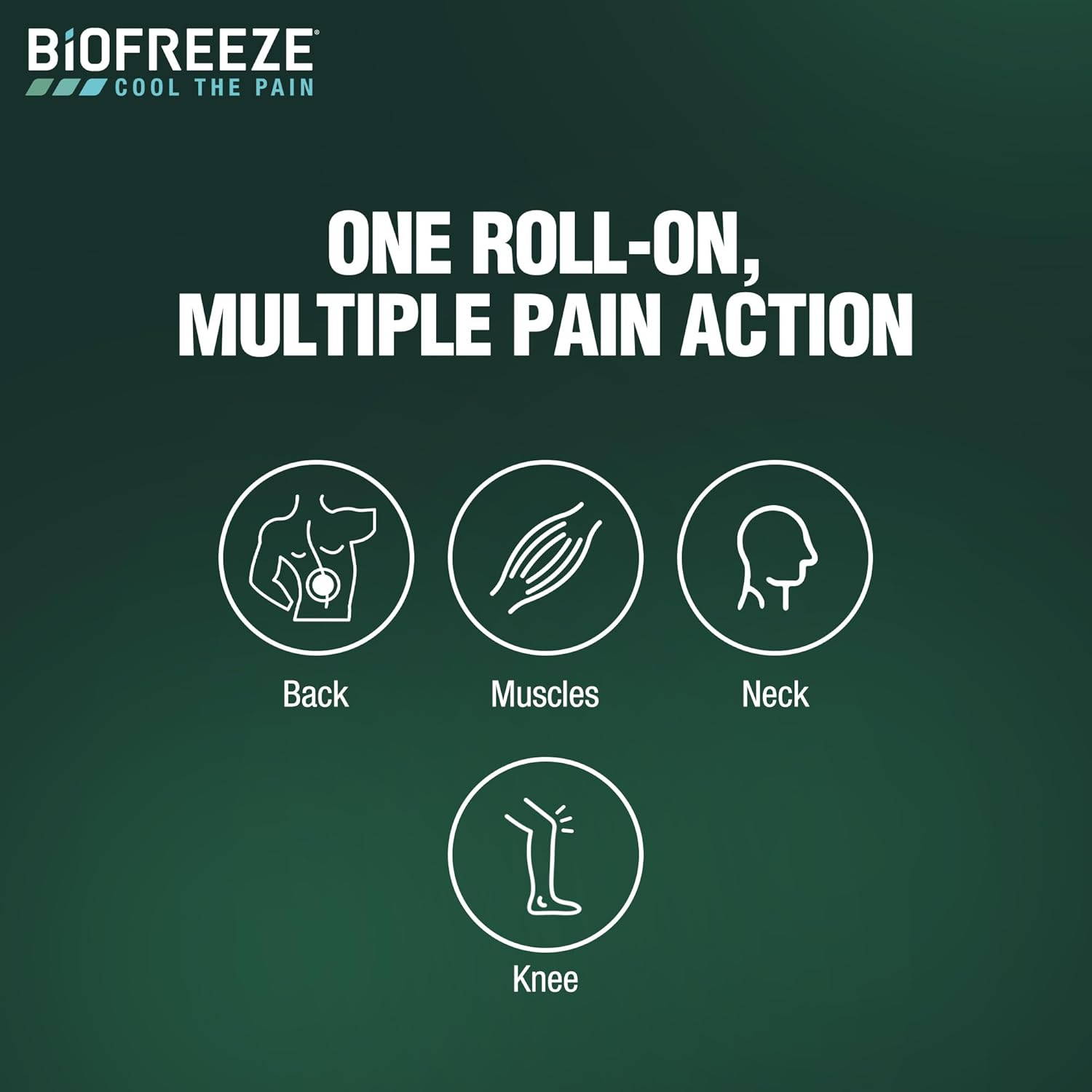 Biofreeze® Pain Relief Roll-On, Soothing Natural Menthol with ILEX Scent, 89 ml