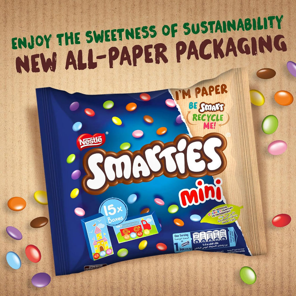 Nestle Smarties Mini Packet, 216g