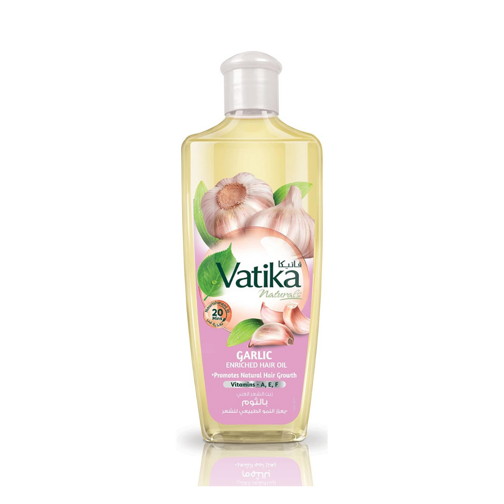 Vatika Naturals Garlic Enriched Hair Oil Goodness Of Vitamins A, E, & F Promotes Regrowth, Healthier Scalp & Strength - 300ml