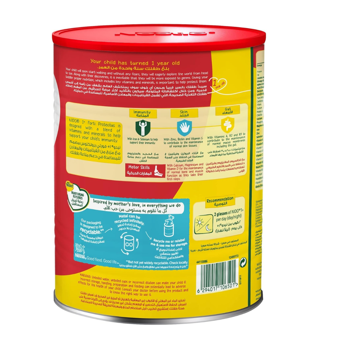 NESTLE Nido One Plus growing up formula for toddlers 1 3 years 1800g tin, Red