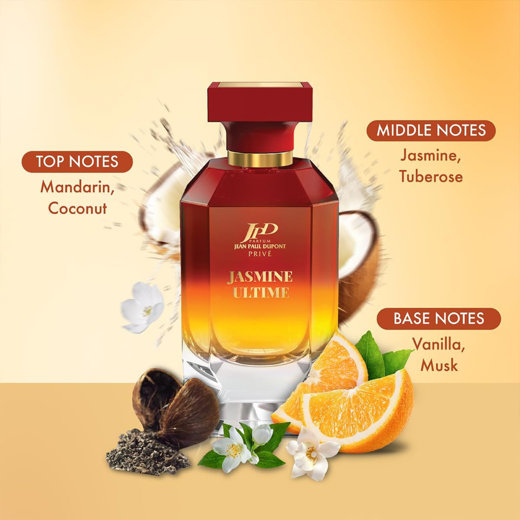 Jean Paul Dupont Privé Jasmine Ultime Eau de Parfum 100 ml | Luxury Floral Jasmine & Vanilla Scent for Men & Women | Premium Fragrance & Ideal Gift for Men & Women
