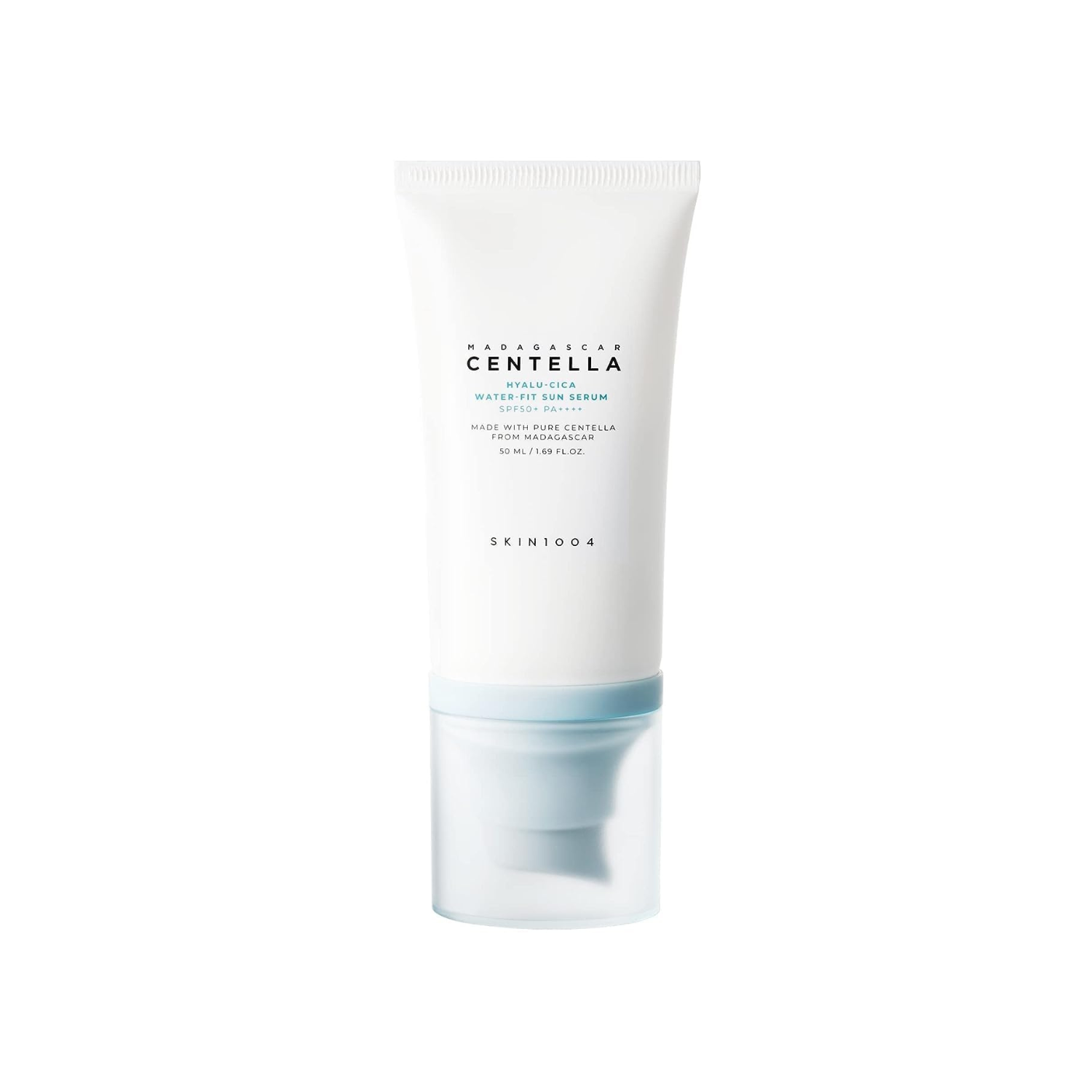 SKIN1004 Hyalu-Cica Water-Fit Sun Serum SPF 50 PA++++| Lightweight Korean Sunscreen for All Skin Types with Hyaluronic Acid & Centella, 50ml