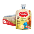 Cerelac Banana, Apple & Oats, 100% Natural Fruits, No Added Sugar, From 6 Months, Puree Pouch 90g (16 Pouches)