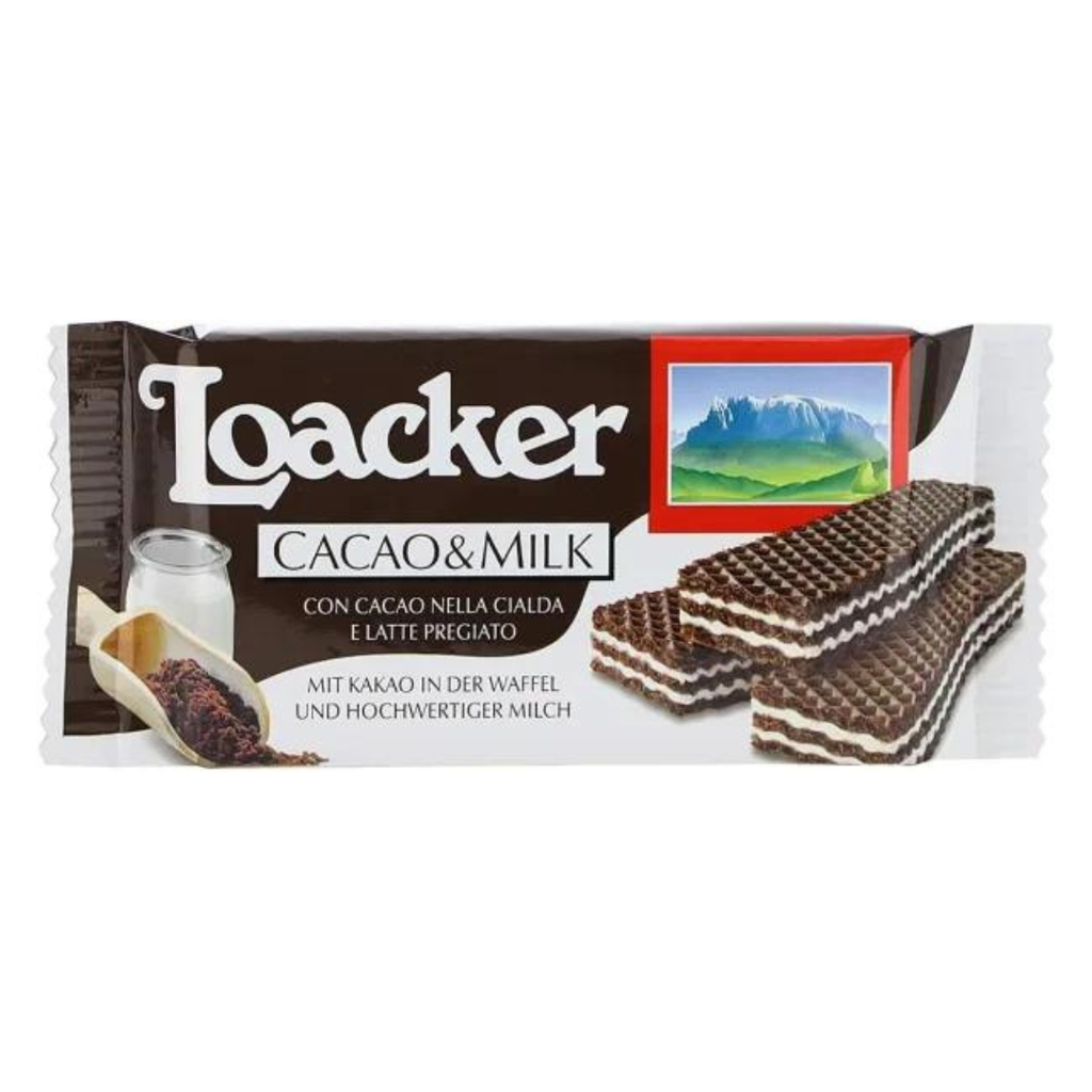 Loacker Cocoa And Milk Wafers, 45 Gm