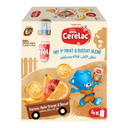 Nestle Cerelac Fruits Puree Pouch Banana Orange Biscuit 90G, Pack of 4