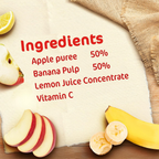 Cerelac Banana, Apple & Oats, 100% Natural Fruits, No Added Sugar, From 6 Months, Puree Pouch 90g (16 Pouches)