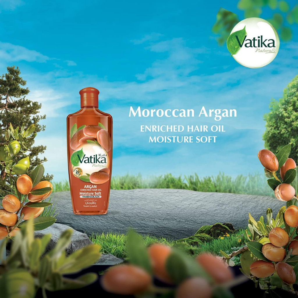 Vatika Naturals Argan Enriched Hair Oil, 200 ml