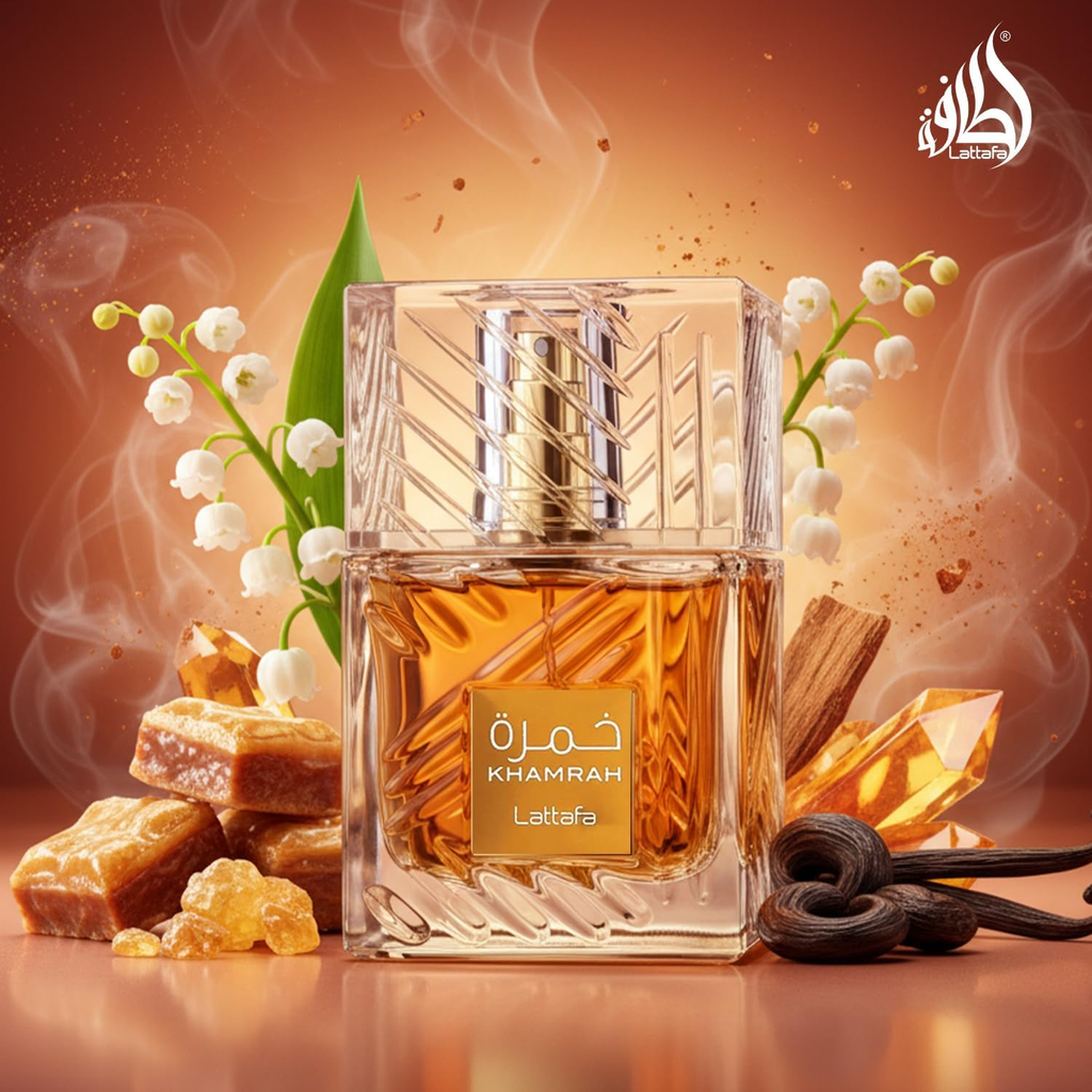 Lattafa Perfumes Khamrah for Unisex Eau de Parfum Spray, 3.4 Ounce