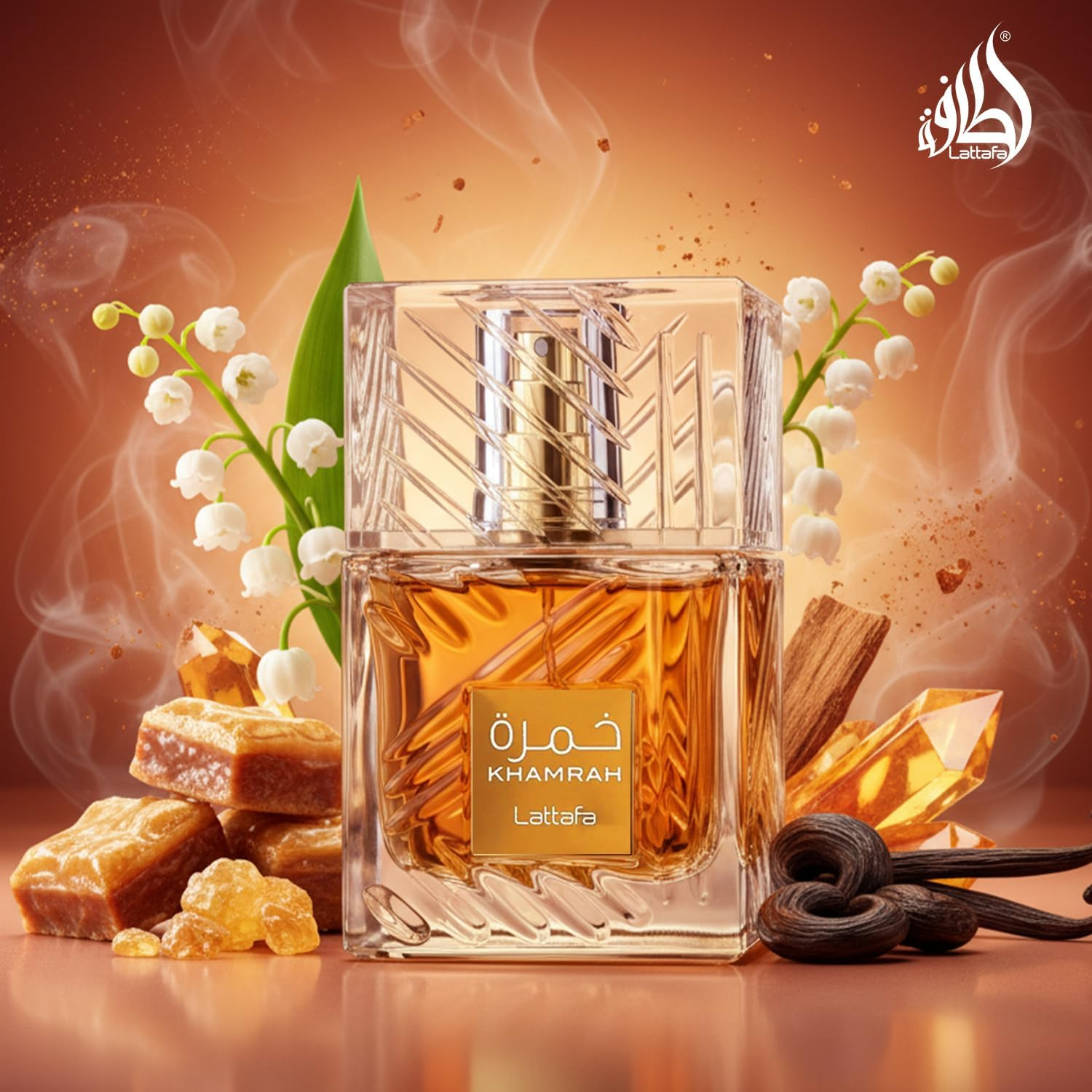 Lattafa Perfumes Khamrah for Unisex Eau de Parfum Spray, 3.4 Ounce