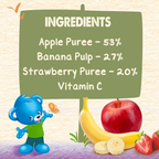 Nestle Cerelac Kids Puree in Apple Banana Strawberry Flavor (110g, Pack of 8)