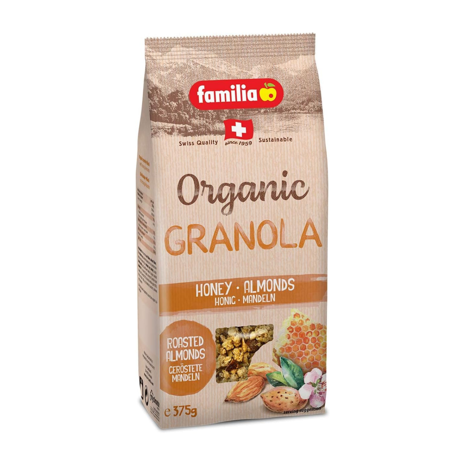 Familia Organic Granola with Honey and Roasted Almond - 375 g