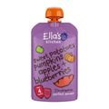 Ella's Kitchen Organic Super Smooth Sweet Potatoes, Pumpkin, Apples and Blueberries Puree, 4+ Months Baby Food, Gluten & Dairy Free - 120g