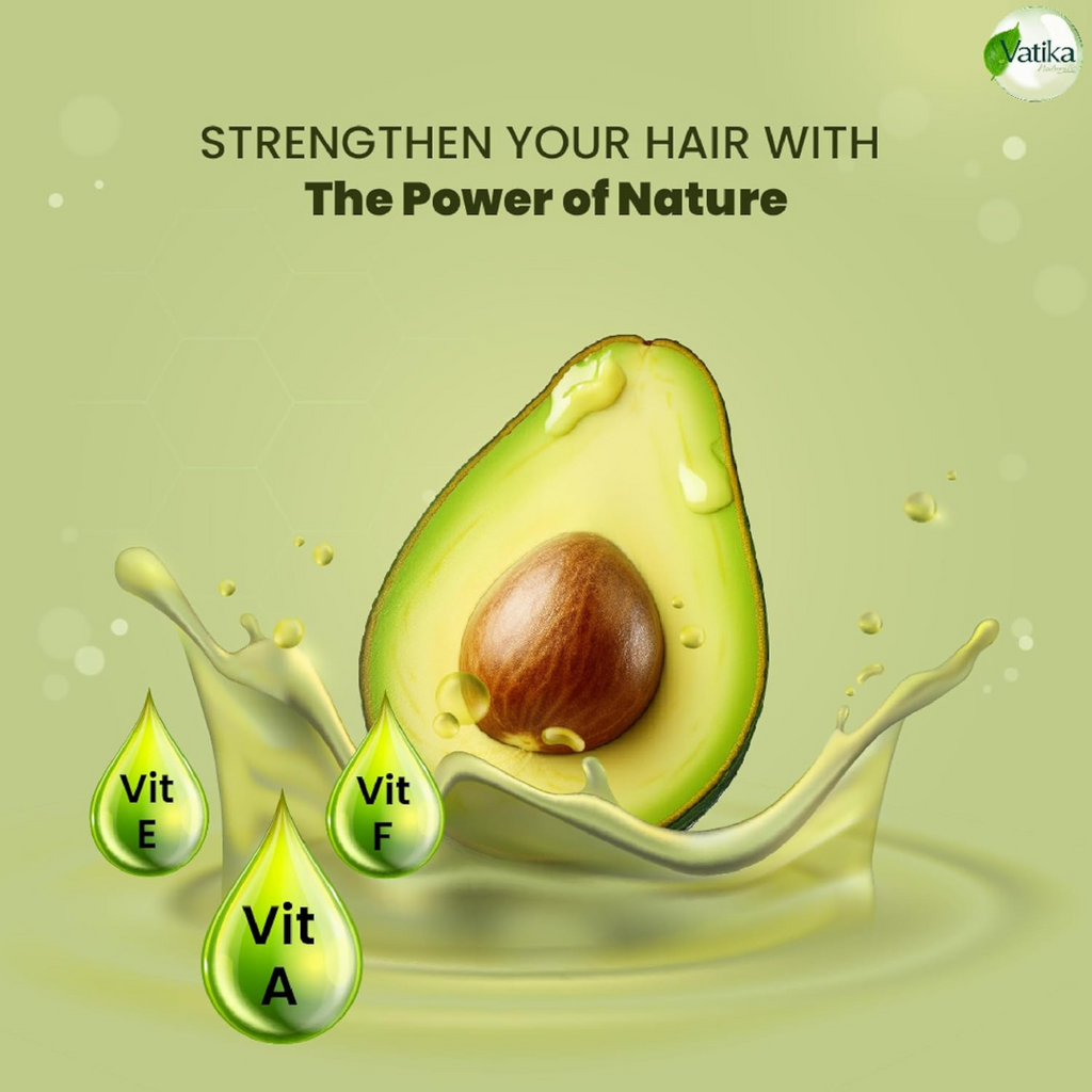 Vatika Naturals Mexican Avocado Hair Oil 200ml | Natural Oleic Acid & Vitamin A, E, F | For Shiny, Strong and Nourished Hair | No Paraben, No Sulfate, No Silicone