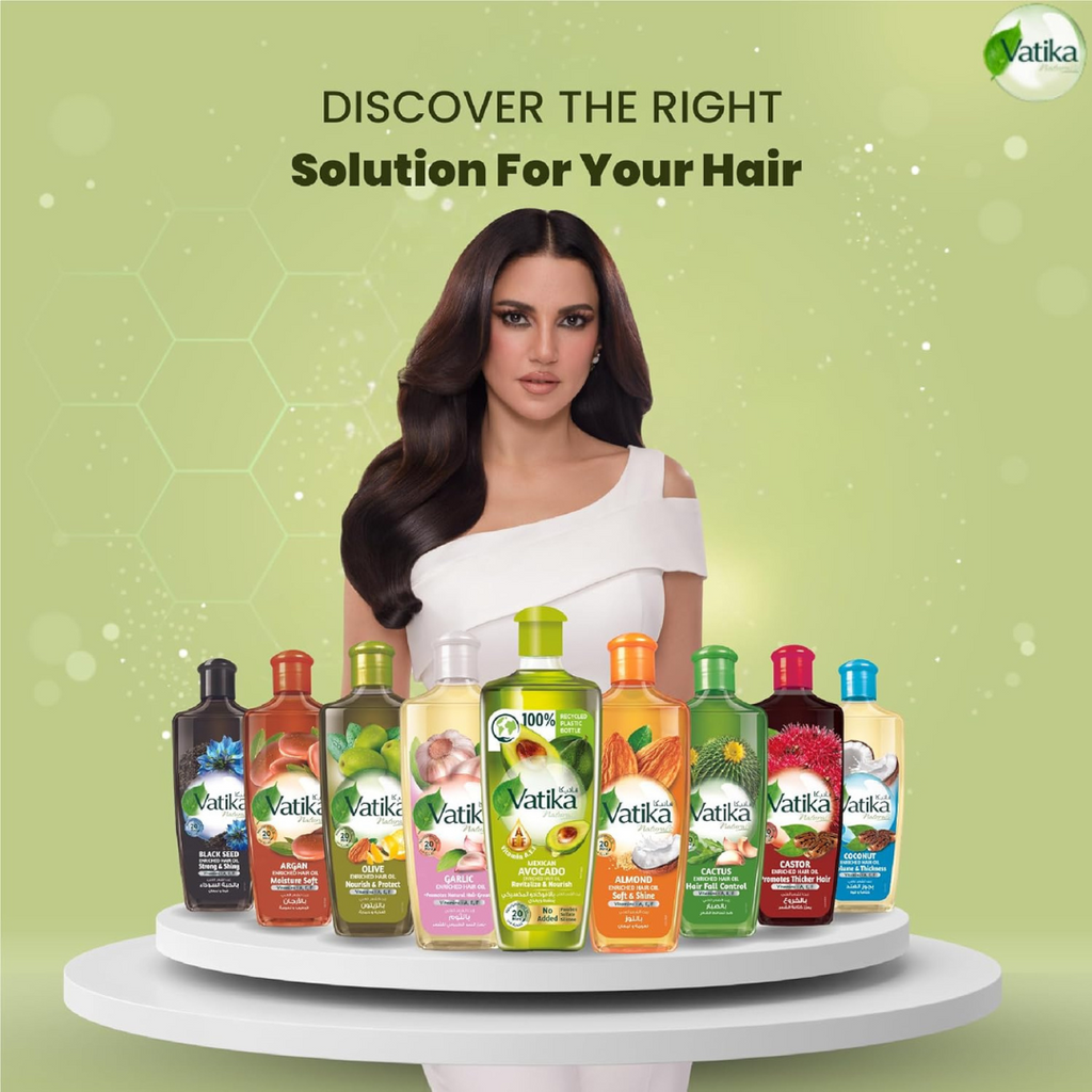 Vatika Naturals Mexican Avocado Hair Oil 200ml | Natural Oleic Acid & Vitamin A, E, F | For Shiny, Strong and Nourished Hair | No Paraben, No Sulfate, No Silicone