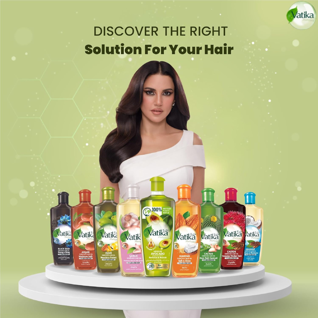 Vatika Naturals Mexican Avocado Hair Oil 200ml | Natural Oleic Acid & Vitamin A, E, F | For Shiny, Strong and Nourished Hair | No Paraben, No Sulfate, No Silicone