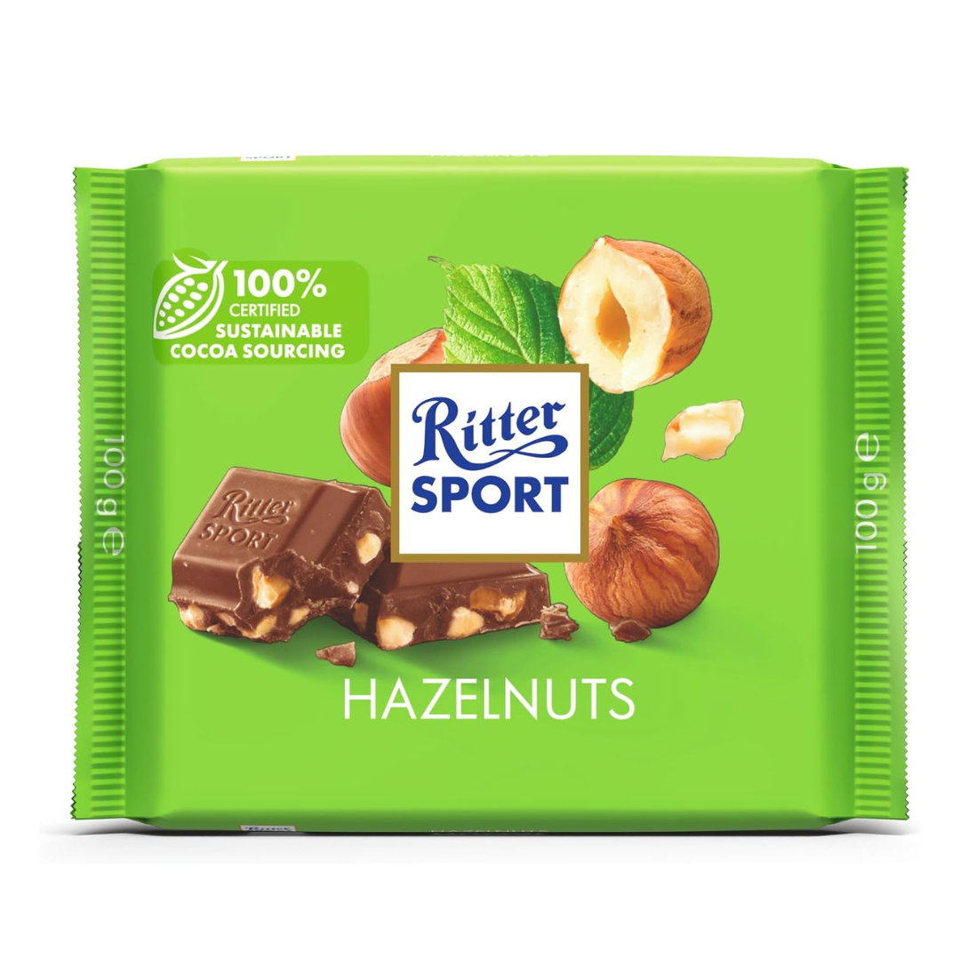 Ritter Sport Chopped Hazelnut Chocolate 100g
