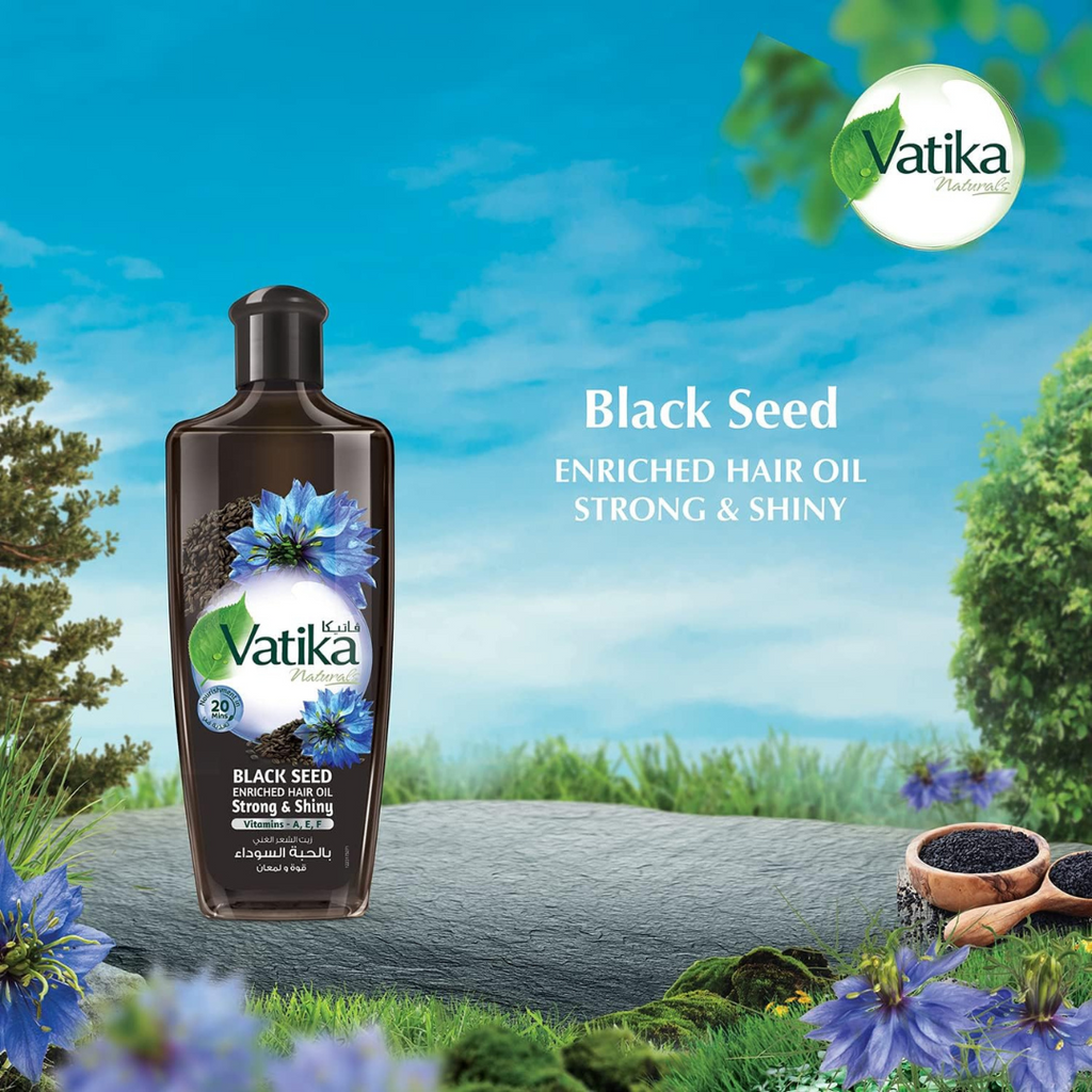 Vatika Naturals Enriched Hair Oil Strength & Shine Blackseed 200 ml