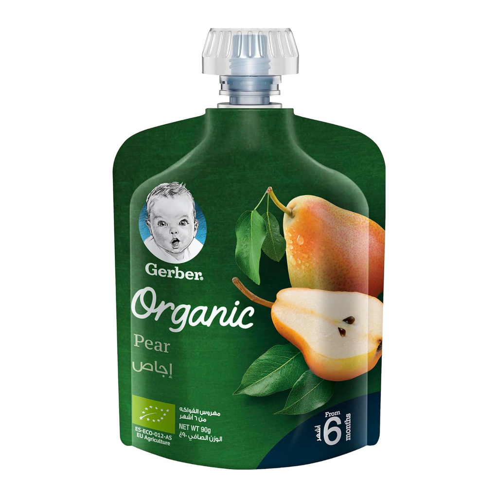 GERBER ORG PEAR 90GM +6M