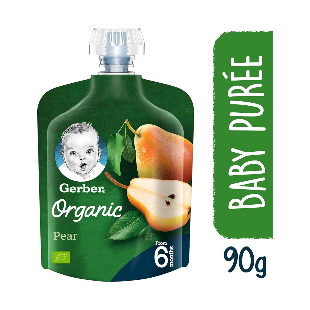 GERBER ORG PEAR 90GM +6M
