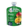 Nestle Gerber Organic Puree, Mango, Baby Food, From 6 Months, Pouch, 90g