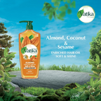 Vatika Naturals Almond Enriched Hair Oil | With Goodness Of Almond, Coconut & Sesame |Vitamin A, E, F Softens & Shines | For Dry & Frizzy Hair - 300 ml + Pump For Easy Use