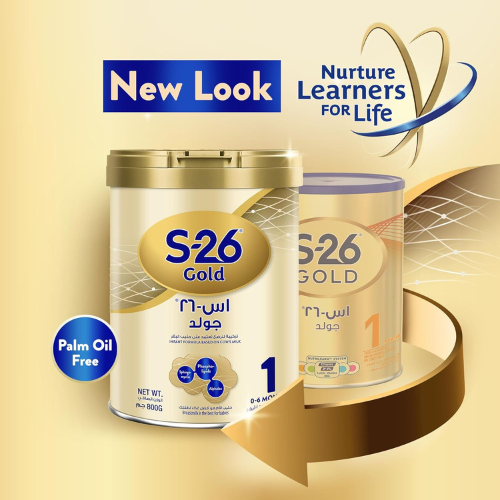 Nestle S26 GOLD Stage 1, 0-6 Months Starter Infant Formula for Babies, Tin 800g