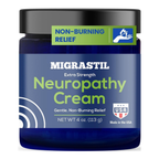 Migrastil Extra Strength Neuropathy Nerve Cream (4 oz.) - Gentle, Non-Burning Support for Feet, Hands, Legs, etc. Long-Lasting Non-Greasy Plant-Based Formula - No Strong Odor. Made in the USA